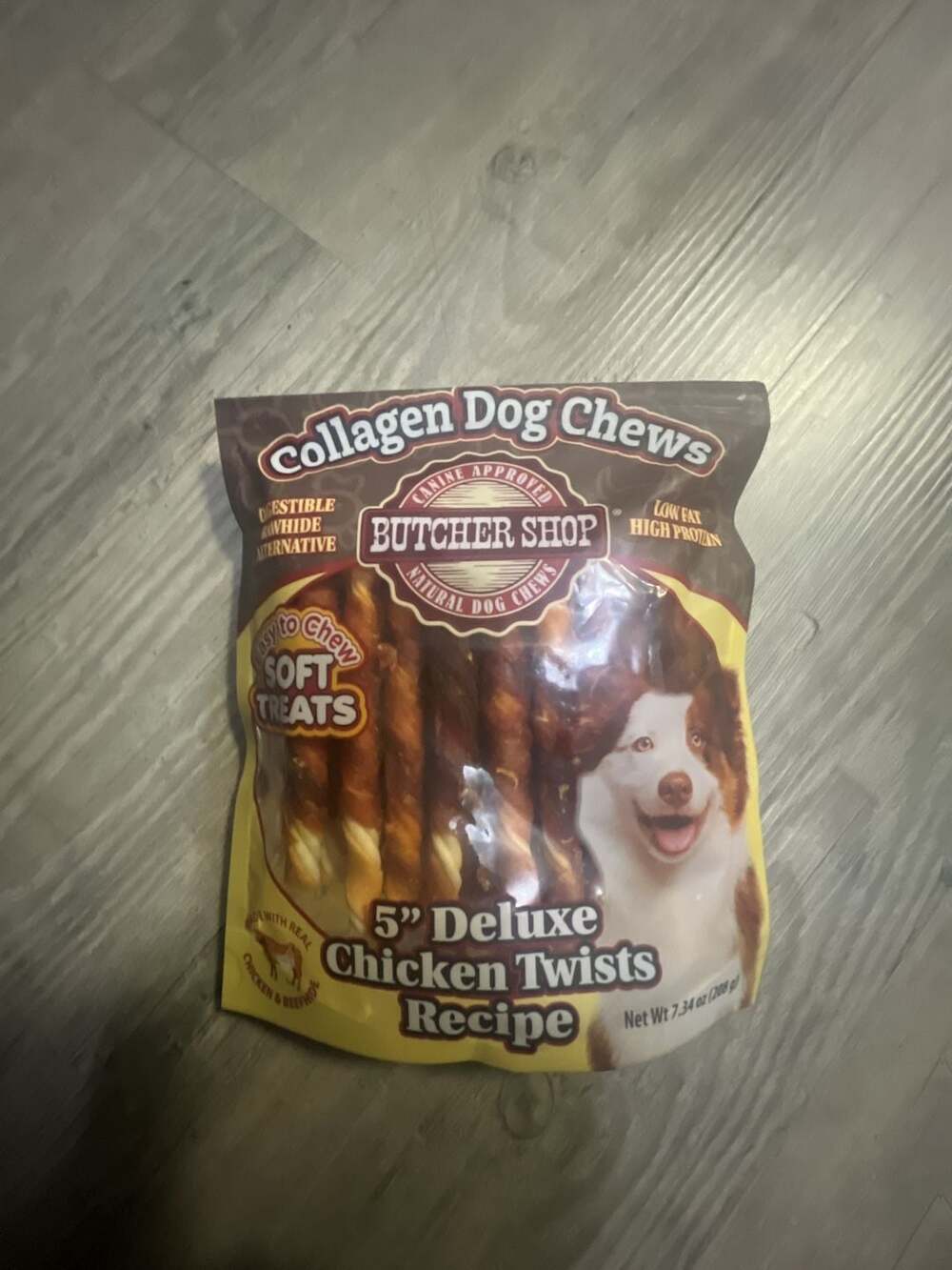 Butcher Shop Collagen Dog Chews 5" Deluxe Chicken Twists Recipe 16 Pack